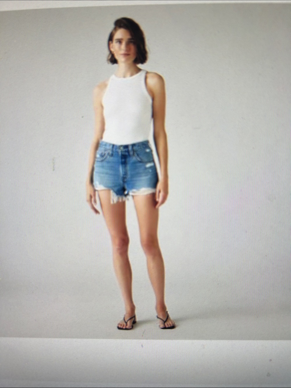 Levi's White Interior Label 501 Denim Shorts. Size 31